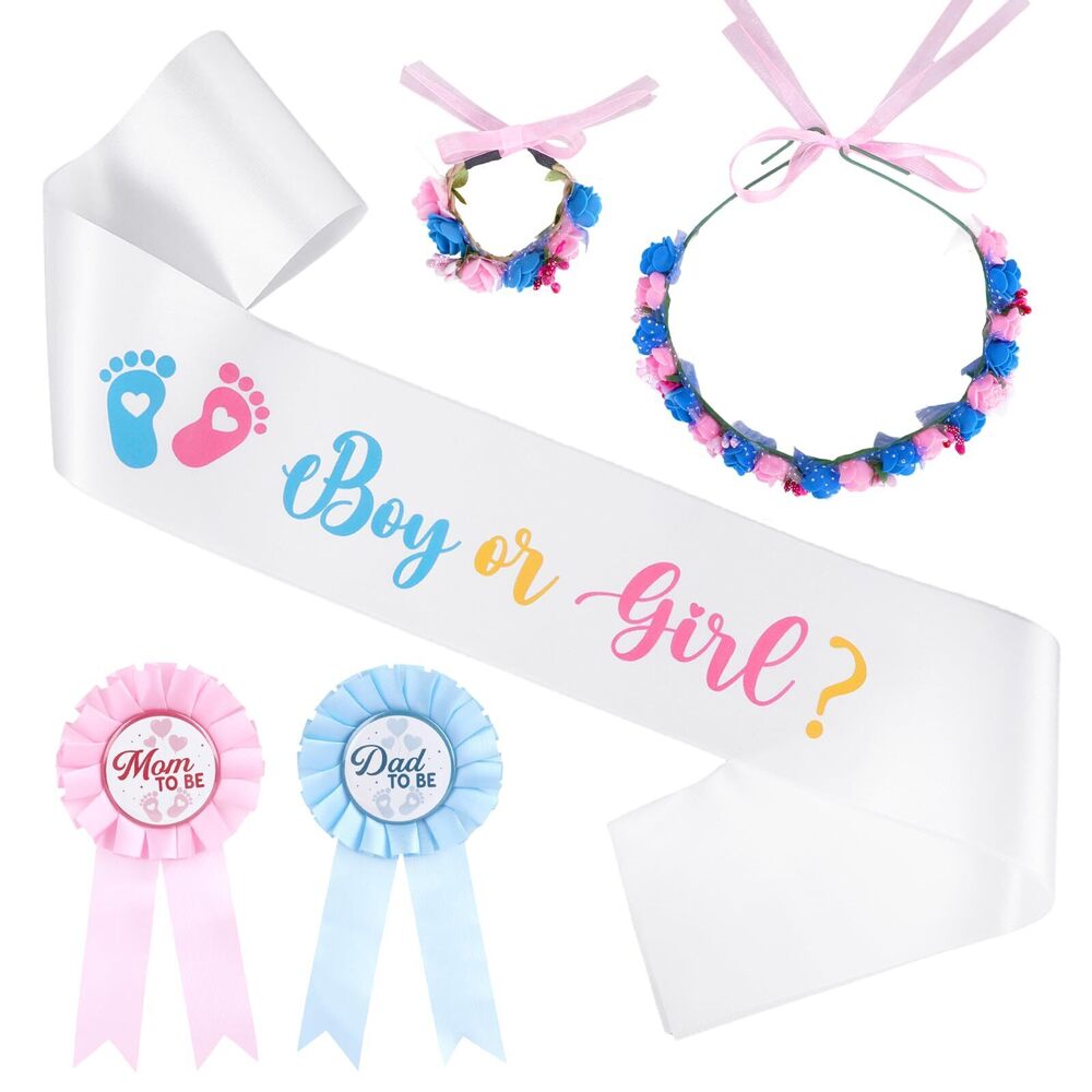 9785 Daddy Mommy To Be Sash For Gender Reveal, Boy Or Girl Baby